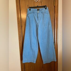 Lee Light Blue Wide-Leg Drapey Carpenter Jeans
